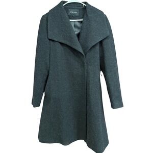 Nine West Women's‎ Gray Wool Blend Overcoat Winter Trench Coat Size 12